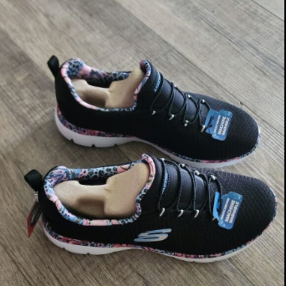 Skechers Summits Vegan Washable Bungee Sneakers - Party Mix /Black Multi, 7 Wide - Picture 4 of 10